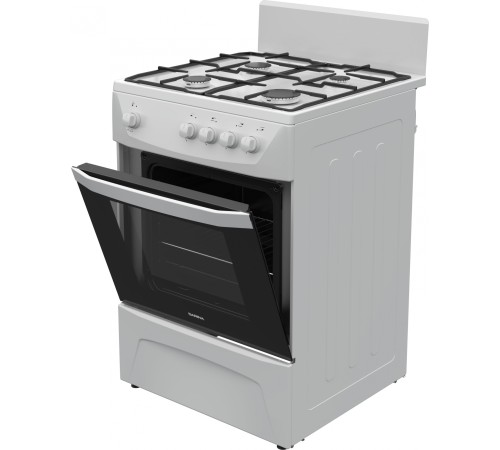 Плита Газовая Darina C 1001 W белый/черный (без крышки) реш.сталь Плита Газовая Darina C 1001 W белый/черный (без крышки) реш.сталь