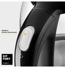 Чайник электрический Kitfort КТ-625-5 1.7л. 2200Вт черный/серый корпус: стекло/пластик