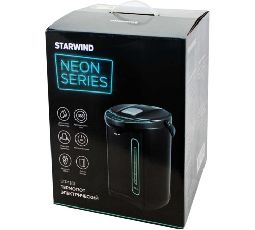 Термопот Starwind STP4181 4л. 750Вт тёмно-серый/бирюзовый Термопот Starwind STP4181 4л. 750Вт тёмно-серый/бирюзовый