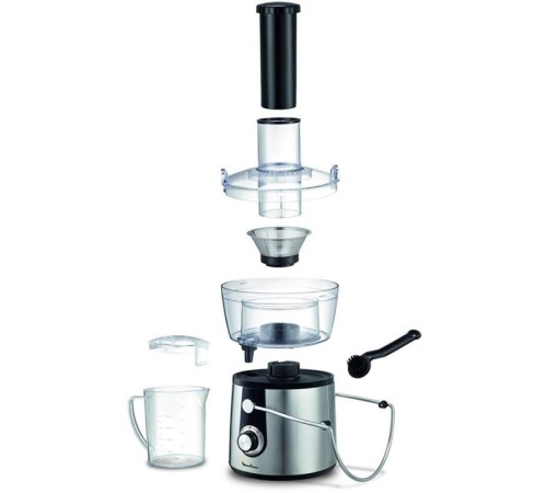 Соковыжималка центробежная Moulinex JU550D10 800Вт рез.сок.:2000мл. серебристый/черный