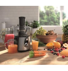 Соковыжималка центробежная Moulinex JU550D10 800Вт рез.сок.:2000мл. серебристый/черный