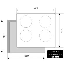 Индукционная варочная поверхность Lex EVI 640 F BL черный
