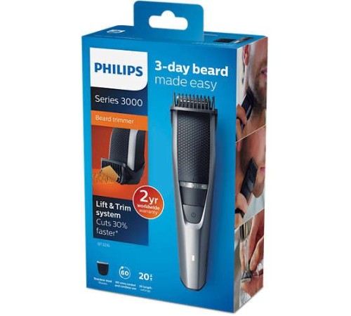 Триммер Philips BT3216/14 серебристый/черный (насадок в компл:1шт) Триммер Philips BT3216/14 серебристый/черный (насадок в компл:1шт)