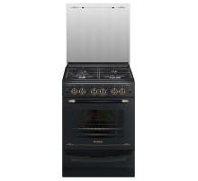 Плита Газовая Gefest ПГ 6100-02 0183 черный (стеклянная крышка) реш.чугун