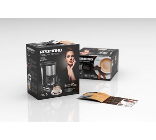 Кофеварка капельная Redmond RCM-M1507 600Вт черный/серебристый Кофеварка капельная Redmond RCM-M1507 600Вт черный/серебристый