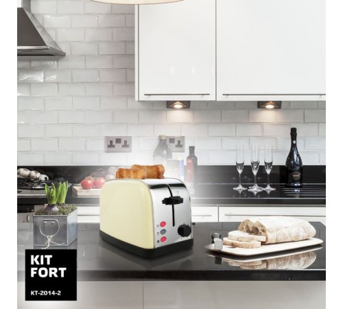 Тостер Kitfort КТ-2014-2 850Вт бежевый Тостер Kitfort КТ-2014-2 850Вт бежевый