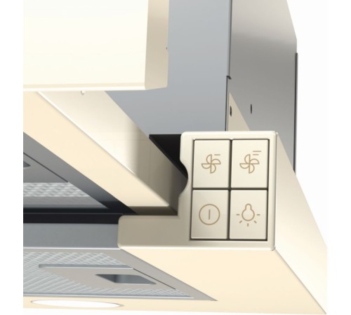 Вытяжка встраиваемая Gorenje BHP62CLI слоновая кость управление: кнопочное (1 мотор)