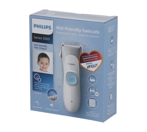 Машинка для стрижки Philips HC1091/15 белый/серый (насадок в компл:4шт) Машинка для стрижки Philips HC1091/15 белый/серый (насадок в компл:4шт)