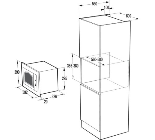 Микроволновая печь Gorenje BM235CLI 23л. 800Вт слоновая кость (встраиваемая) Микроволновая печь Gorenje BM235CLI 23л. 800Вт слоновая кость (встраиваемая)