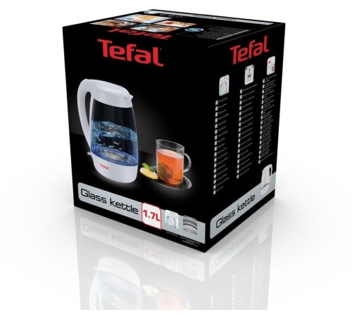 Чайник электрический Tefal KO450132 1.7л. 2200Вт белый корпус: стекло/пластик (8010000464)