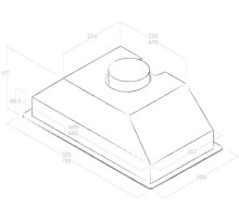 Вытяжка встраиваемая Elica Era S IX/A/52 нержавеющая сталь управление: поворотные переключатели (1 мотор)
