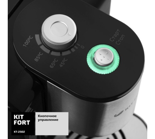 Термопот Kitfort КТ-2502 2.2л. 2600Вт черный/серебристый Термопот Kitfort КТ-2502 2.2л. 2600Вт черный/серебристый