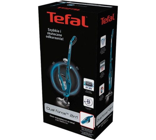 Пылесос Tefal TY6751WO 750Вт голубой/черный