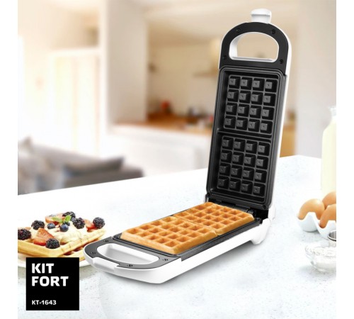 Вафельница Kitfort КТ-1643 700Вт белый Вафельница Kitfort КТ-1643 700Вт белый