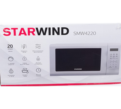 Микроволновая Печь Starwind SMW4220 20л. 700Вт белый Микроволновая Печь Starwind SMW4220 20л. 700Вт белый