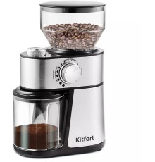 Кофемолка Kitfort КТ-717 200Вт сист.помол.:жернова вместим.:100гр нержавеющая сталь/черный