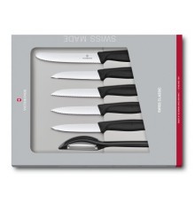 Набор ножей кухон. Victorinox Swiss Classic Paring 6.7113.6G компл.:6предм. черный подар.коробка