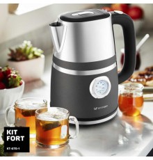 Чайник электрический Kitfort КТ-670-1 1.7л. 2200Вт графит корпус: металл/пластик