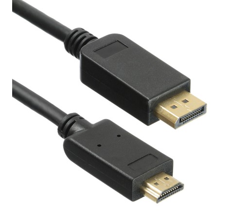 Кабель аудио-видео Buro v. 1.2 DisplayPort (m)/HDMI (m) 2м. позолоч.конт. черный (BHP DPP_HDMI-2)