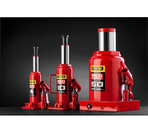 Домкрат Stayer Red Force 43160-4_z01 бутылочный гидравлический красный Домкрат Stayer Red Force 43160-4_z01 бутылочный гидравлический красный