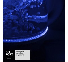 Чайник электрический Kitfort КТ-653-2 1л. 1100Вт розовый корпус: стекло/пластик