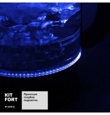 Чайник электрический Kitfort КТ-654-6 1.7л. 2200Вт черный корпус: стекло/пластик