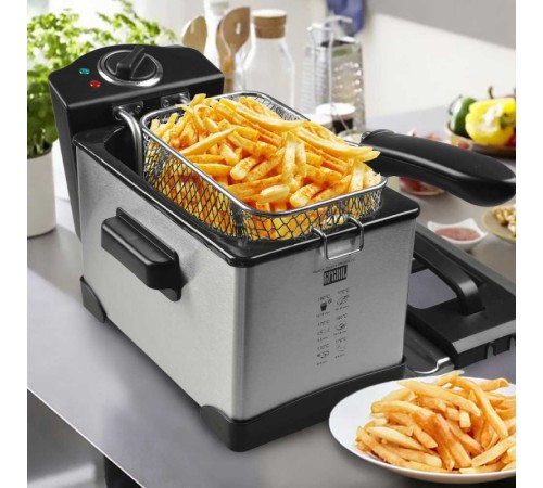 Фритюрница GFGril GFF-M2500 1400Вт серебристый/черный Фритюрница GFGril GFF-M2500 1400Вт серебристый/черный