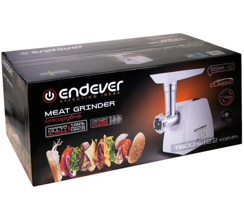 Мясорубка Endever Sigma 57 1800Вт белый Мясорубка Endever Sigma 57 1800Вт белый
