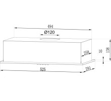 Вытяжка встраиваемая Lex GS Bloc LIGHT 600 белый управление: кнопочное (1 мотор)