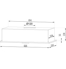 Вытяжка встраиваемая Lex GS Bloc LIGHT 600 белый управление: кнопочное (1 мотор)