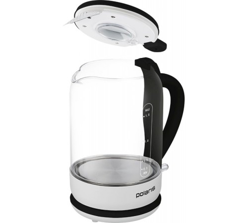 Чайник электрический Polaris PWK 1759CGL 1.5л. 2150Вт белый/черный корпус: стекло