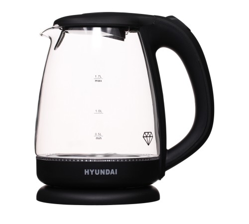 Чайник электрический Hyundai HYK-G1001 1.7л. 2200Вт черный корпус: стекло/пластик Чайник электрический Hyundai HYK-G1001 1.7л. 2200Вт черный корпус: стекло/пластик