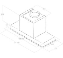 Вытяжка встраиваемая Elica Hidden 2.0 IX/A/52 нержавеющая сталь управление: кнопочное (1 мотор)