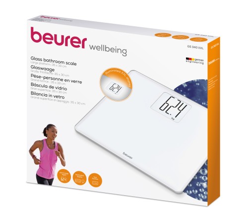 Весы напольные электронные Beurer GS340 XXL макс.200кг белый