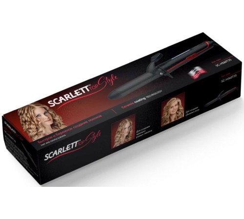 Щипцы Scarlett SC-HS60T35 35Вт черный/красный покрытие:керамическое (HS60T35) Щипцы Scarlett SC-HS60T35 35Вт черный/красный покрытие:керамическое (HS60T35)