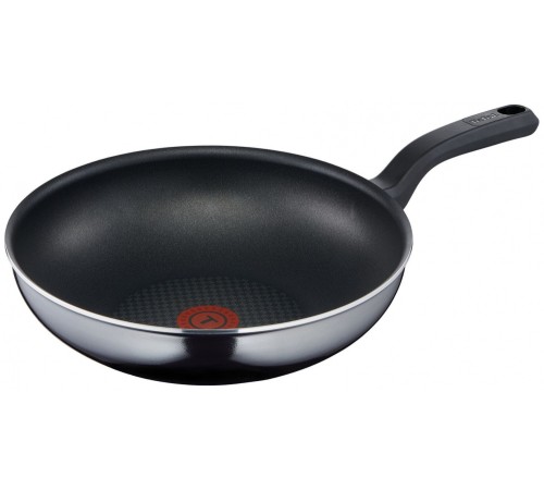 Сковорода ВОК (WOK) Tefal Resist D5161953 круглая 28см ручка несъемная (без крышки) черный (2100113629)