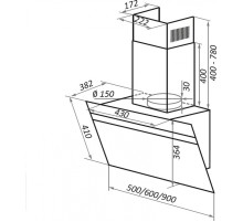 Вытяжка каминная Maunfeld Medway 60 черный управление: сенсорное (1 мотор)