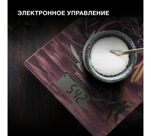 Весы кухонные электронные Hyundai HYS-KG221 макс.вес:5кг рисунок Весы кухонные электронные Hyundai HYS-KG221 макс.вес:5кг рисунок
