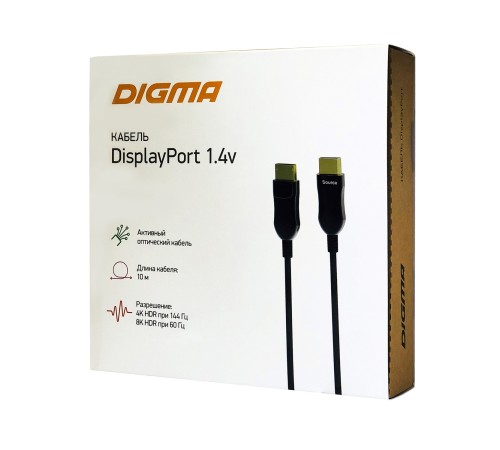 Кабель аудио-видео Digma 1.4v AOC DisplayPort (m)/DisplayPort (m) 10м. позолоч.конт. черный (BHP DP 1.4-10) Кабель аудио-видео Digma 1.4v AOC DisplayPort (m)/DisplayPort (m) 10м. позолоч.конт. черный (BHP DP 1.4-10)