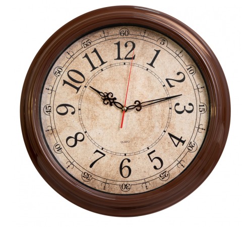 Часы настенные аналоговые Бюрократ WallC-R77P D35см коричневый (WALLC-R77P35/BROWN) Часы настенные аналоговые Бюрократ WallC-R77P D35см коричневый (WALLC-R77P35/BROWN)