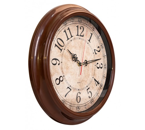 Часы настенные аналоговые Бюрократ WallC-R77P D35см коричневый (WALLC-R77P35/BROWN) Часы настенные аналоговые Бюрократ WallC-R77P D35см коричневый (WALLC-R77P35/BROWN)