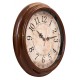 Часы настенные аналоговые Бюрократ WallC-R77P D35см коричневый (WALLC-R77P35/BROWN)