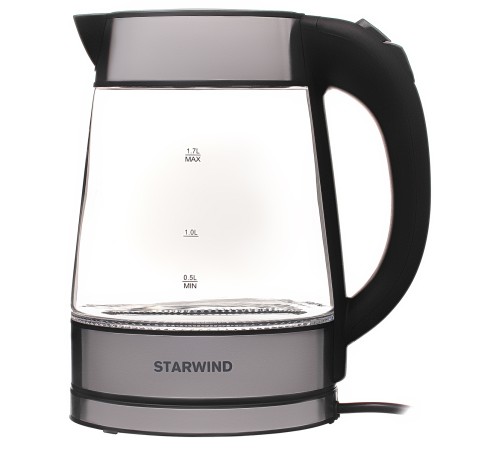 Чайник электрический Starwind SKG3311 1.7л. 2200Вт черный/серебристый корпус: стекло/металл/пластик Чайник электрический Starwind SKG3311 1.7л. 2200Вт черный/серебристый корпус: стекло/металл/пластик