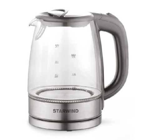 Чайник электрический Starwind SKG2315 1.7л. 2200Вт серый/серебристый корпус: стекло/металл/пластик Чайник электрический Starwind SKG2315 1.7л. 2200Вт серый/серебристый корпус: стекло/металл/пластик