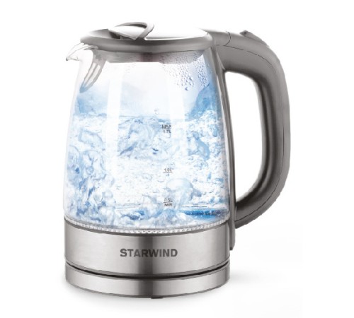 Чайник электрический Starwind SKG2315 1.7л. 2200Вт серый/серебристый корпус: стекло/металл/пластик Чайник электрический Starwind SKG2315 1.7л. 2200Вт серый/серебристый корпус: стекло/металл/пластик
