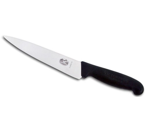 Нож кухонный Victorinox Fibrox (5.2003.15) стальной разделочный лезв.150мм прямая заточка черный блистер Нож кухонный Victorinox Fibrox (5.2003.15) стальной разделочный лезв.150мм прямая заточка черный блистер
