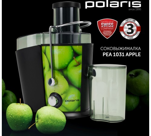 Соковыжималка центробежная Polaris PEA 1031 Apple 1000Вт рез.сок.:550мл. зеленый