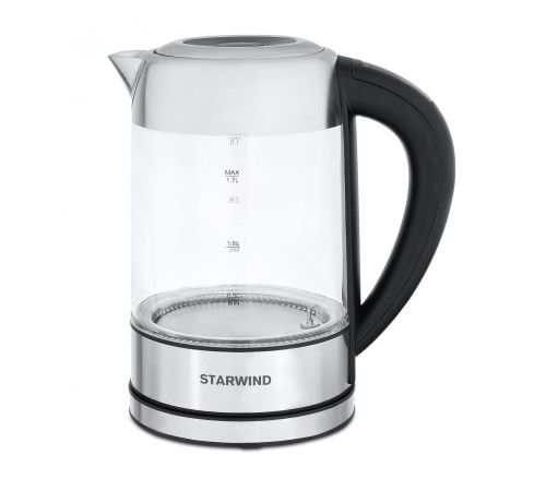 Чайник электрический Starwind SKG5213 1.7л. 2200Вт черный/серебристый корпус: стекло/металл/пластик Чайник электрический Starwind SKG5213 1.7л. 2200Вт черный/серебристый корпус: стекло/металл/пластик