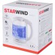 Чайник электрический Starwind SKG4215 1.7л. 2200Вт белый корпус: стекло/пластик