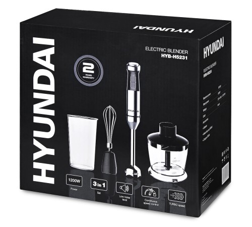 Блендер погружной Hyundai HYB-H5231 1200Вт черный Блендер погружной Hyundai HYB-H5231 1200Вт черный